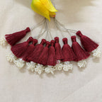 Maroon Pearl Tassel Latkan