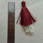 Maroon Pearl Tassel Latkan