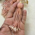 Blush Pink Beaded Ball Tassels