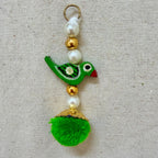 Green Parrot Pom Pom Tassel Latkan