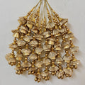 Gold Jhumka Tassel Latkans – Layered Bell Danglers