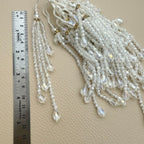 Crystal beaded tassel fringe detail