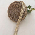 Gold Metallic Lace Trim with Loop Edge — 9 Yard Roll