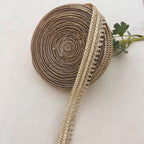 Gold Metallic Lace Trim with Loop Edge — 9 Yard Roll