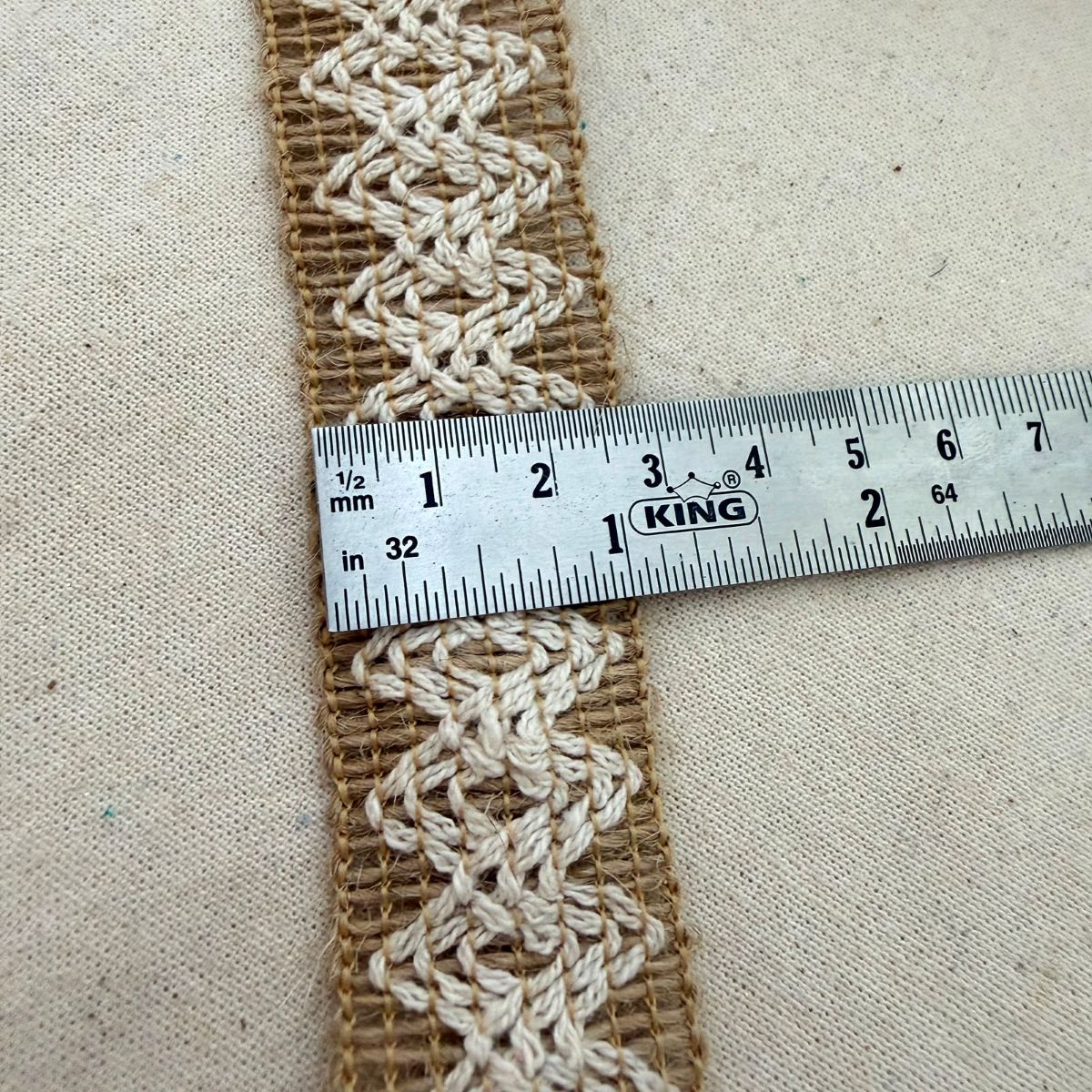 Natural Jute Ribbon with White Lace Trim – Burlap Craft Ribbon