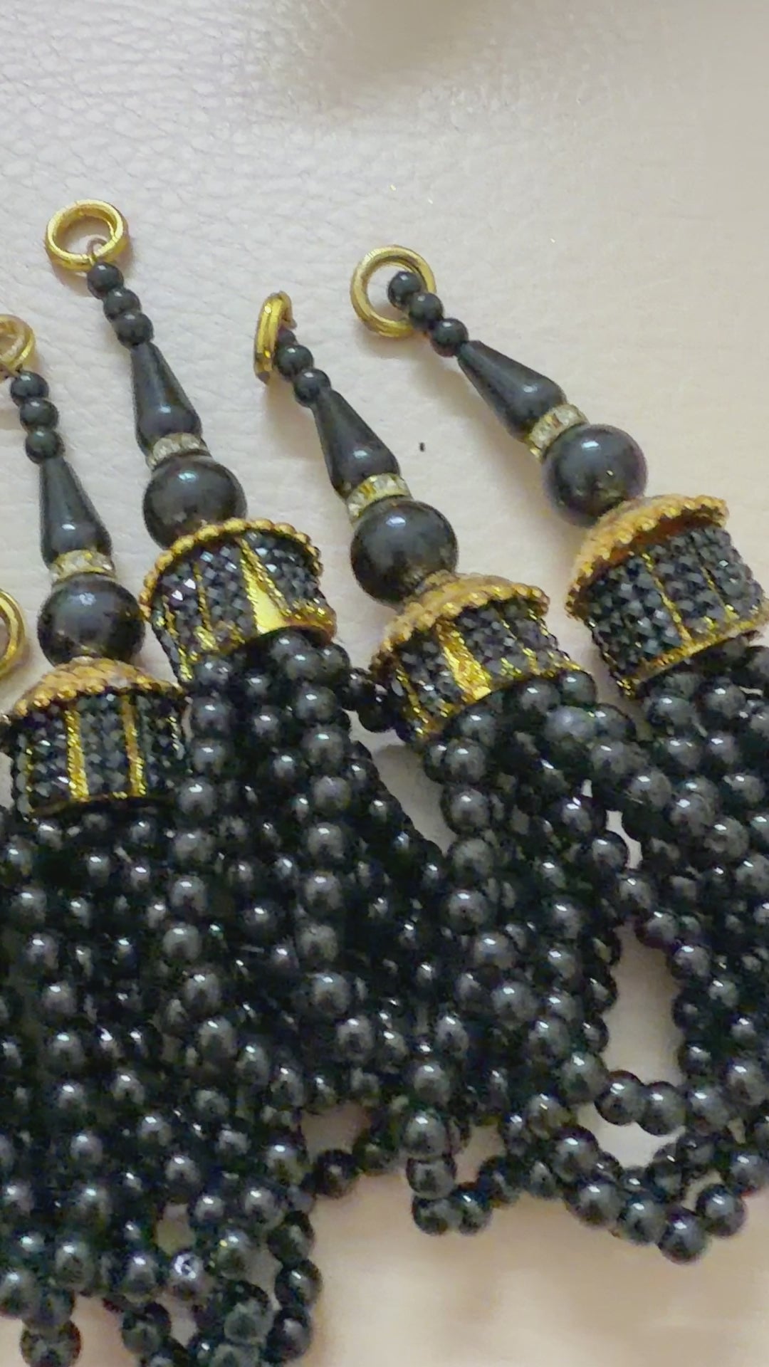 black tassels