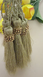 Antique Gold Rondelle Bead Ring Tassel Latkan | Pack of 10
