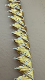 Gold Metallic Triangle Gota Patti Trim | 9 Yards | 1.5 Cm Wide