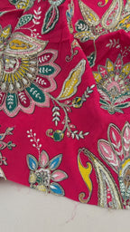 Pink  Dola Silk Embroidered Fabric – 44" Wide | By the Yard