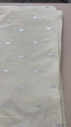 Silver Diamond Butis Cotton Blend Fabric by Yard
