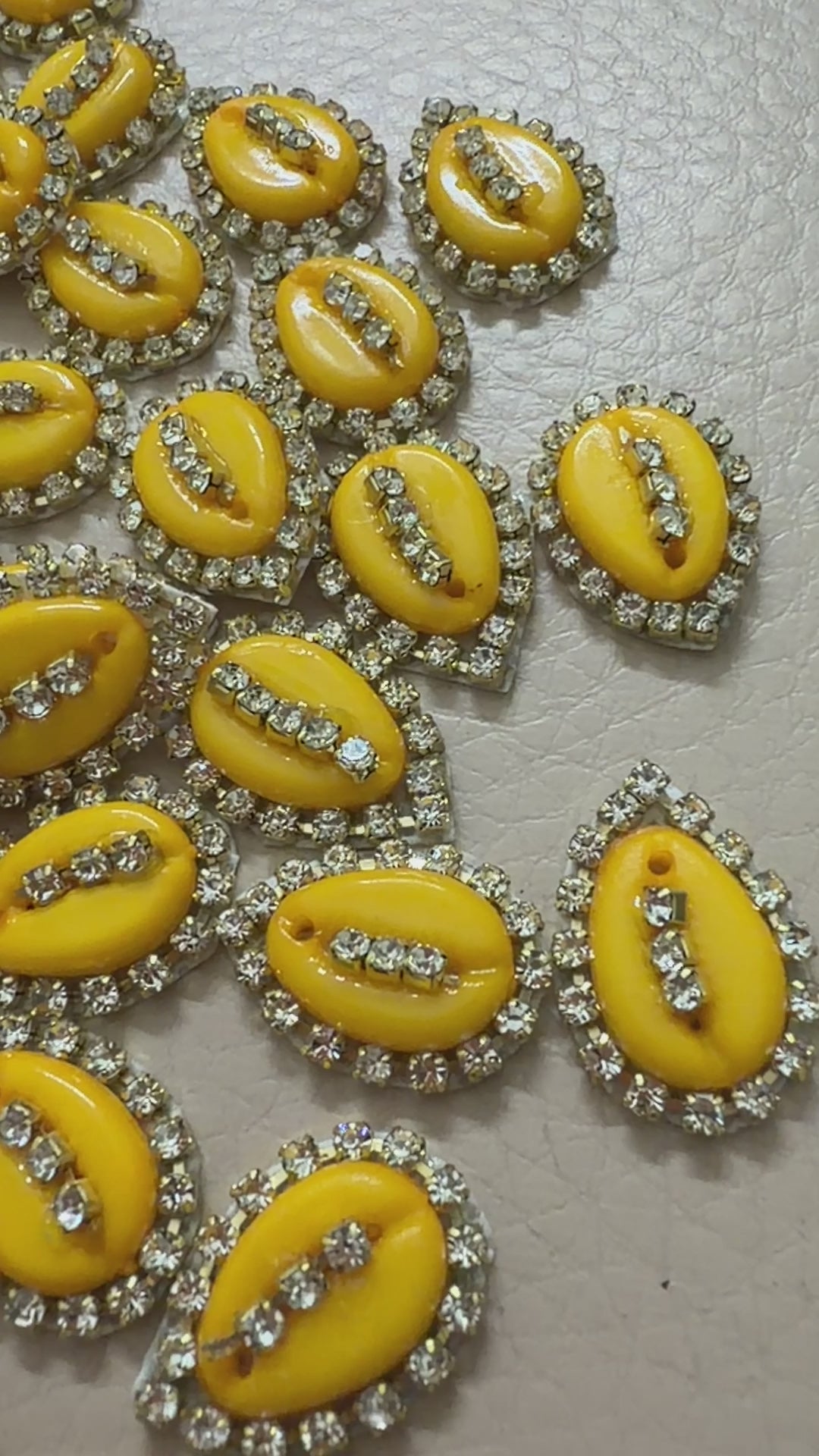 Yellow Handmade embroidery patches