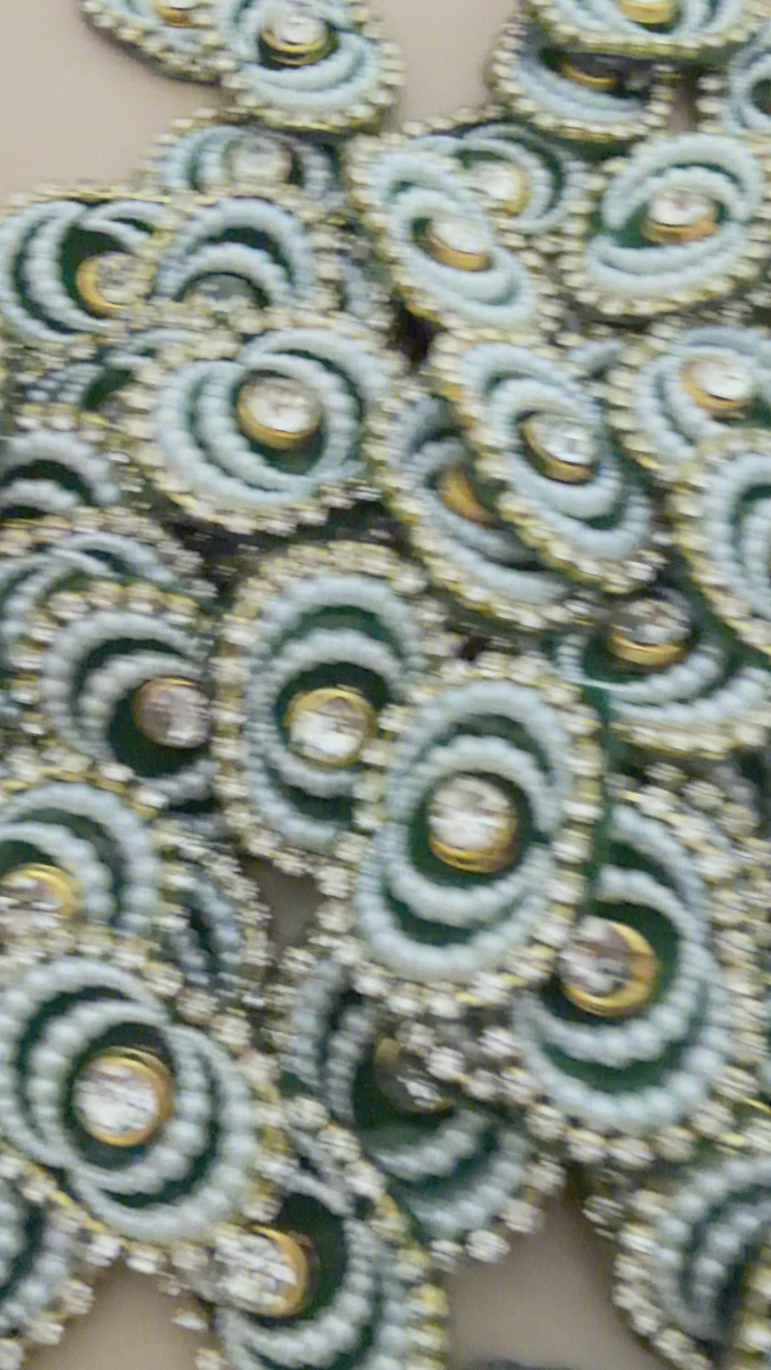 Oval Velvet Rhinestone Patches Emerald Green Crystal Appliques for DIY Crafts - 25 Pcs