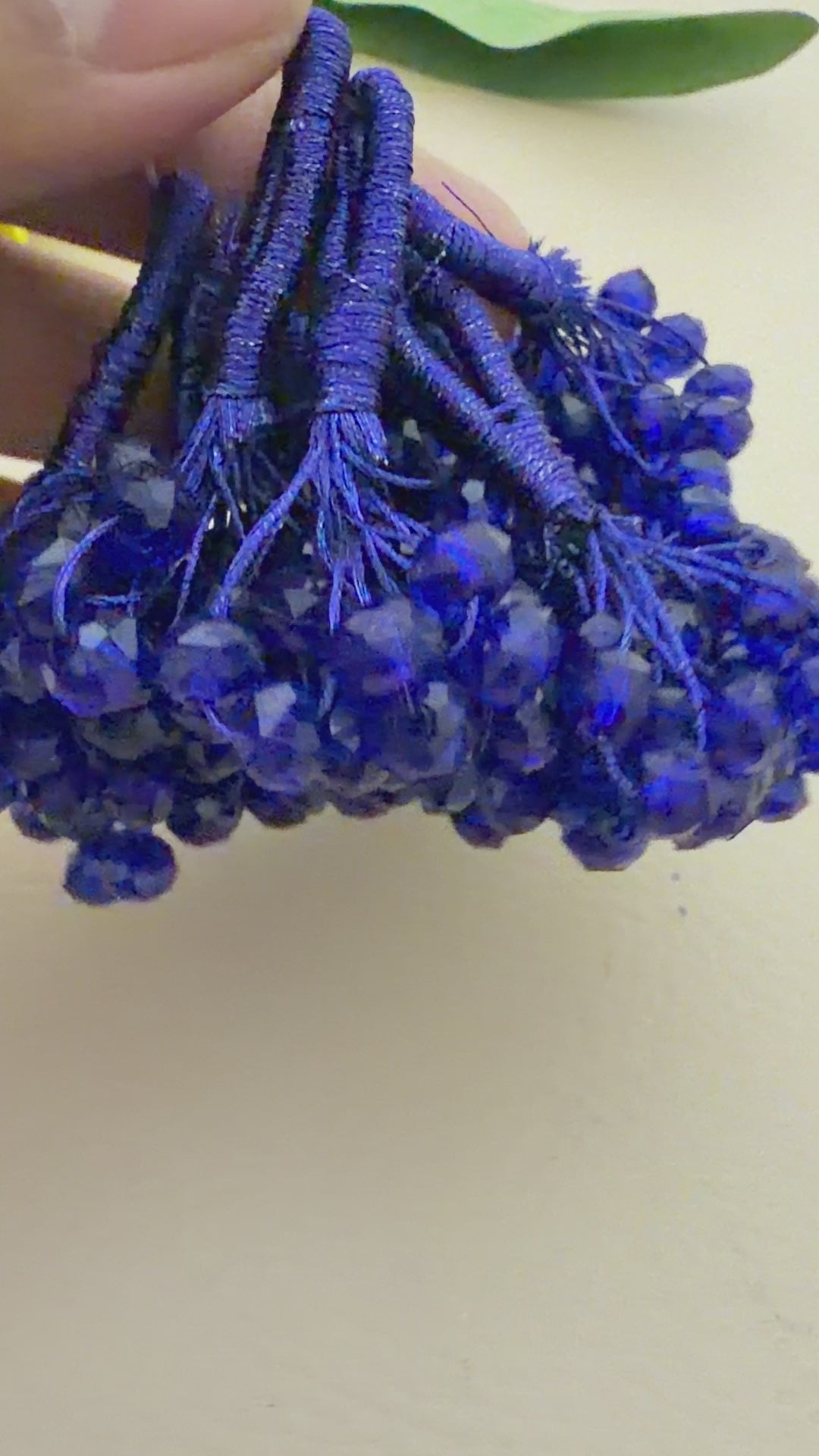 Set of blue decorative branches on a white background